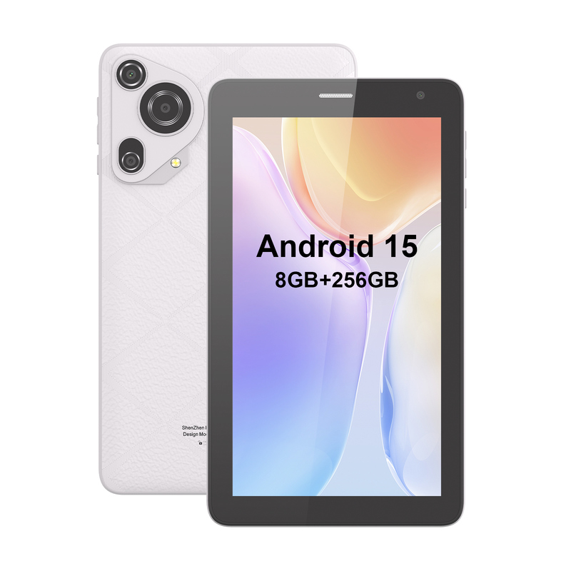 C idea 7 ιντσών Wifi Tablet με θήκη 8+256GB Αποθήκευση Τετραπύρηνος Επεξεργαστής 600x1024 IPS Οθόνη αφής CM528 λευκό
