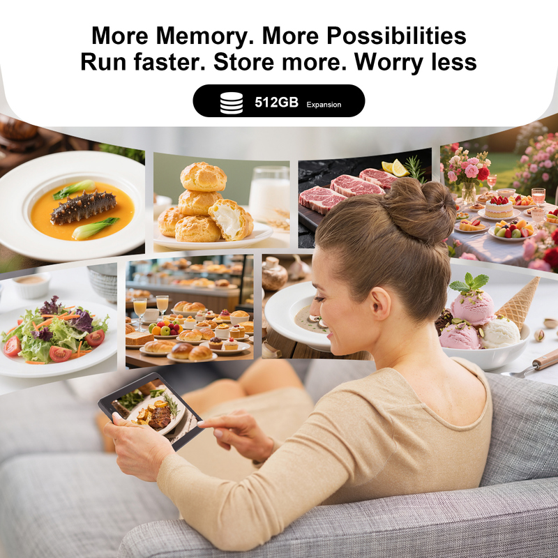 C idea 7 ιντσών Wifi Tablet με θήκη 8+256GB Αποθήκευση Τετραπύρηνος Επεξεργαστής 600x1024 IPS Οθόνη αφής CM528 μαύρο