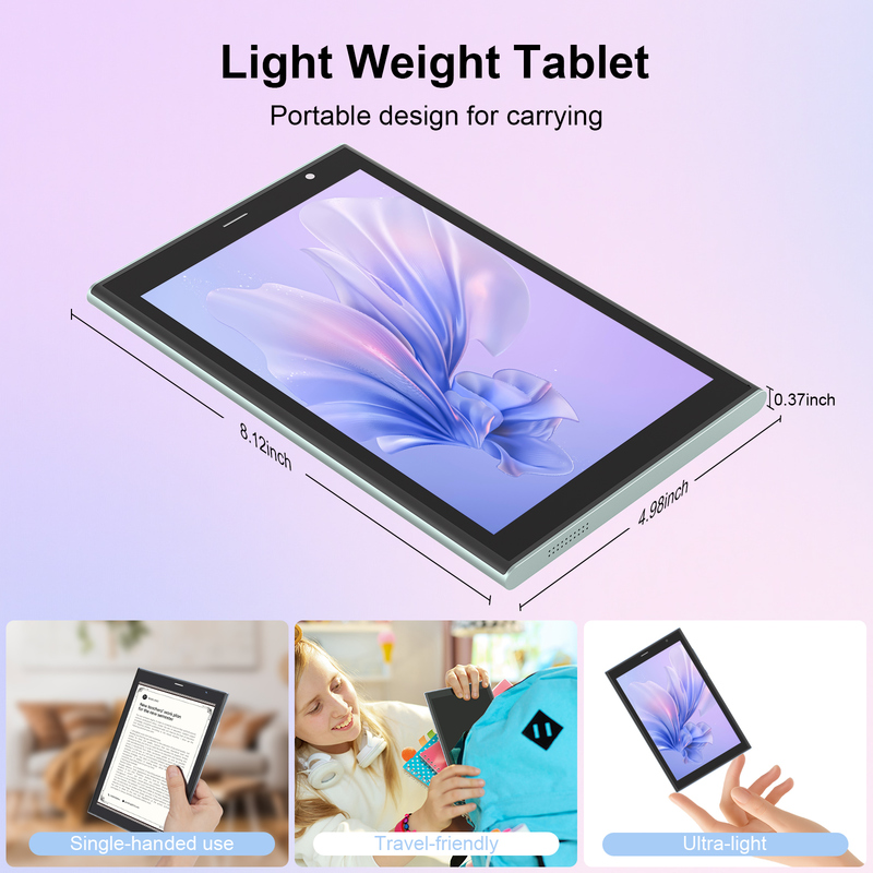 C idea Tablet 8 ιντσών Wifi με 8+512GB Αποθήκευση Τετραπύρηνος Επεξεργαστής 800x1280 IPS Οθόνη αφής πράσινο CM824