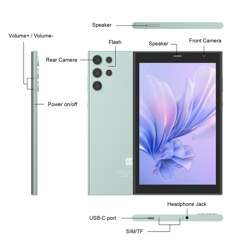 C idea Tablet 8 ιντσών Wifi με 8+512GB Αποθήκευση Τετραπύρηνος Επεξεργαστής 800x1280 IPS Οθόνη αφής πράσινο CM824