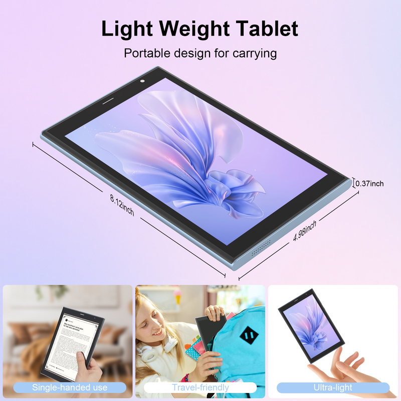 C idea Tablet 8 ιντσών Wifi με 8+512GB Αποθήκευση Τετραπύρηνος Επεξεργαστής 800x1280 IPS Οθόνη αφής μπλε CM824