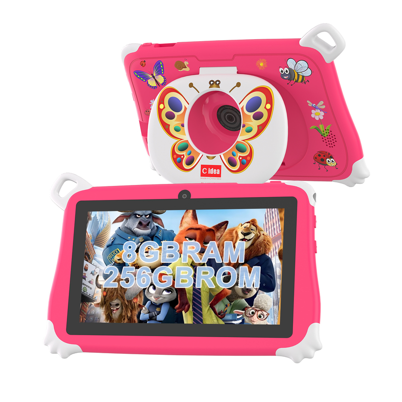 C Idea Android 15 Kids Tablet 8+256GB Εκπαιδευτικό Tablet Kidspad με φιλικό APP CM86 ροζ