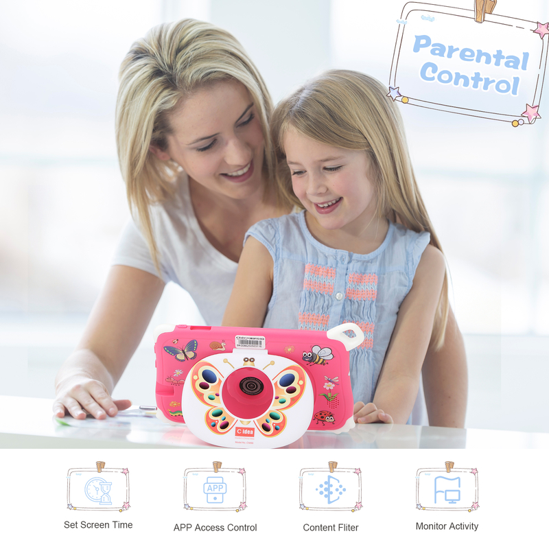 C Idea Android 15 Kids Tablet 8+256GB Εκπαιδευτικό Tablet Kidspad με φιλικό APP CM86 ροζ