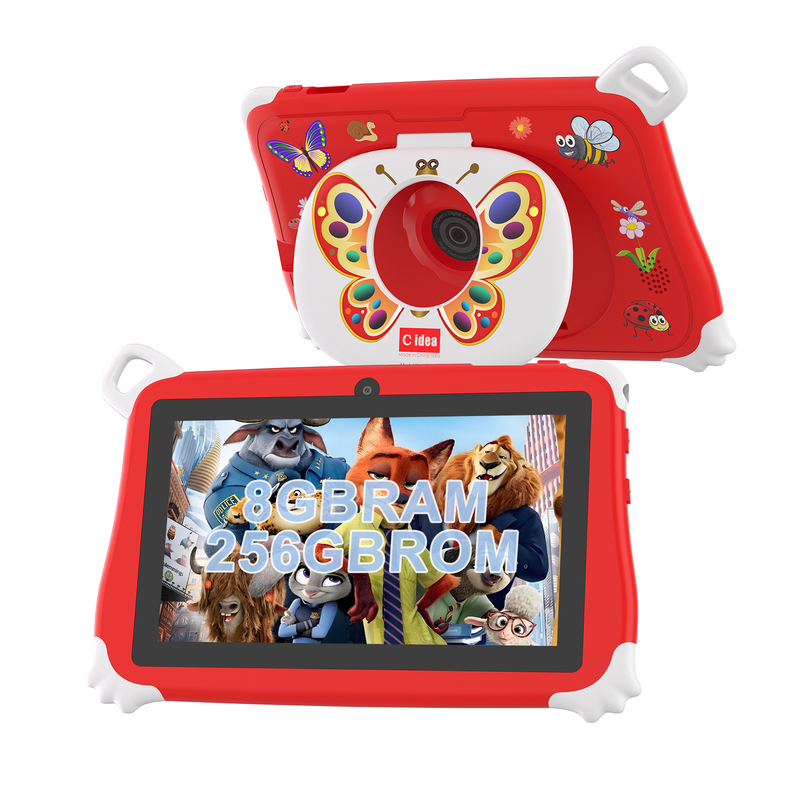 Παιδικό Tablet C Idea Android 15 8+256GB Εκπαιδευτικό Tablet Kidspad με Φιλική Εφαρμογή CM86 κόκκινο