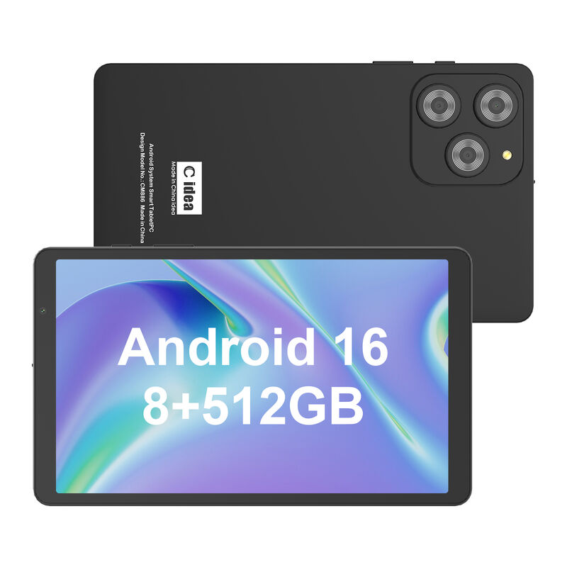 C ιδέα 8 ιντσών Smart Tablet PC με πληκτρολόγιο 8GB RAM+512 ROM 800*1340 IPS incell Εικονική οθόνη Εμφάνιση BLACK CM866