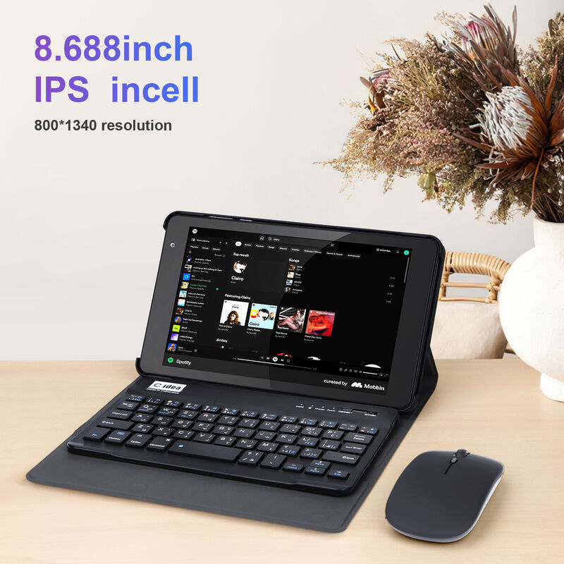 C ιδέα 8 ιντσών Smart Tablet PC με πληκτρολόγιο 8GB RAM+512 ROM 800*1340 IPS incell Εικονική οθόνη Εμφάνιση BLACK CM866
