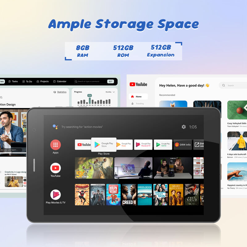 C Idea 8 ιντσών Android 16 Tablet 8GB RAM 512GB ROM μοντέλο CM817 air