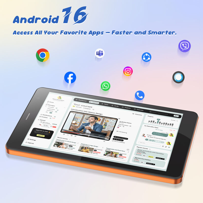 C idea 7 inch Wifi Tablet with Case 8+256GB Storage Quad Core Processor 600x1024 IPS Touchscreen CM517 air