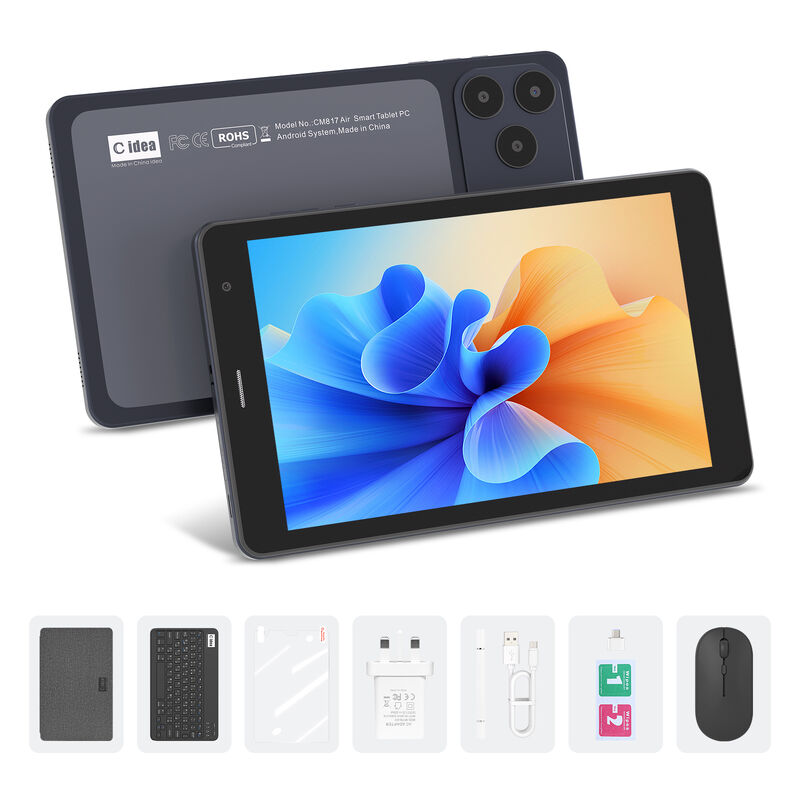 C ιδέα 7 ιντσών Wifi Tablet με θήκη 8+256GB Αποθήκευση Quad Core επεξεργαστής 600x1024 IPS οθόνη αφής CM517 αέρα