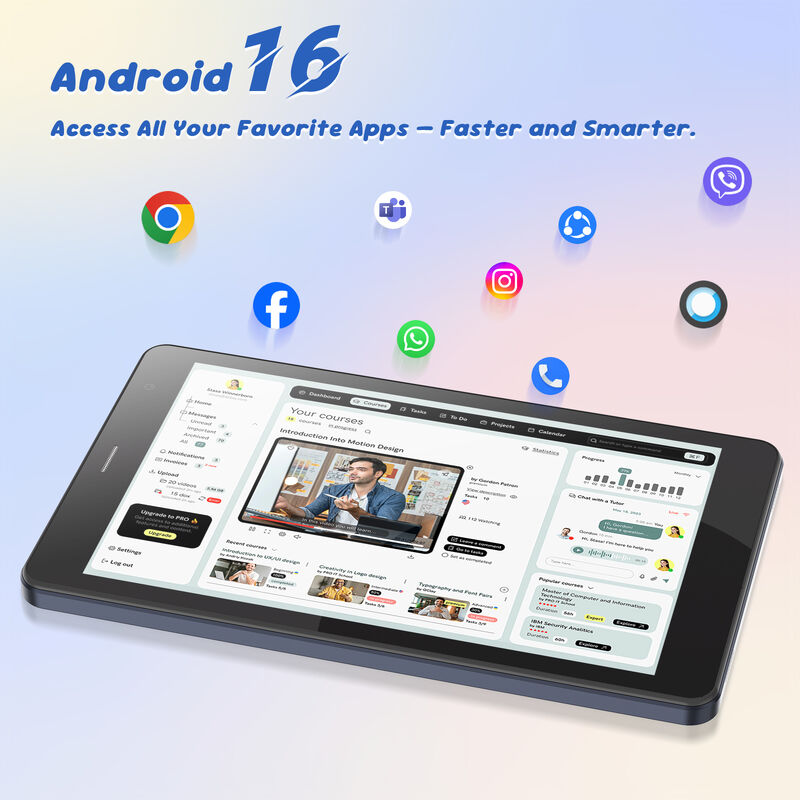 C ιδέα 7 ιντσών Wifi Tablet με θήκη 8+256GB Αποθήκευση Quad Core επεξεργαστής 600x1024 IPS οθόνη αφής CM517 αέρα