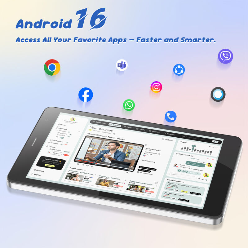 C idea 7 inch Wifi Tablet with Case 8+256GB Storage Quad Core Processor 600x1024 IPS Touchscreen CM517 air