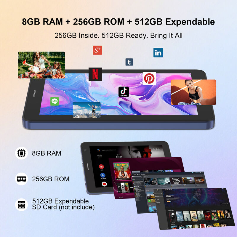 C idea 7 بوصة أندرويد تابلت ذكي 8+256 جيجابايت 8*CortexTm-A53 واي فاي تابلت شاشة لمس عالية الدقة CM517 air