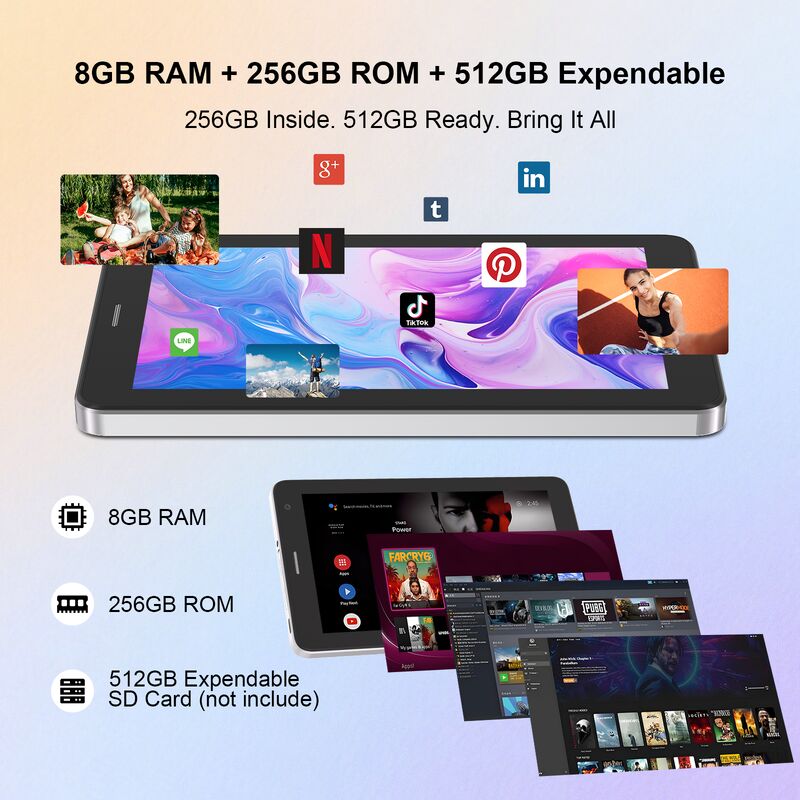 C idea 7 بوصة أندرويد تابلت ذكي 8+256 جيجابايت 8*CortexTm-A53 واي فاي تابلت شاشة لمس عالية الدقة CM517 air