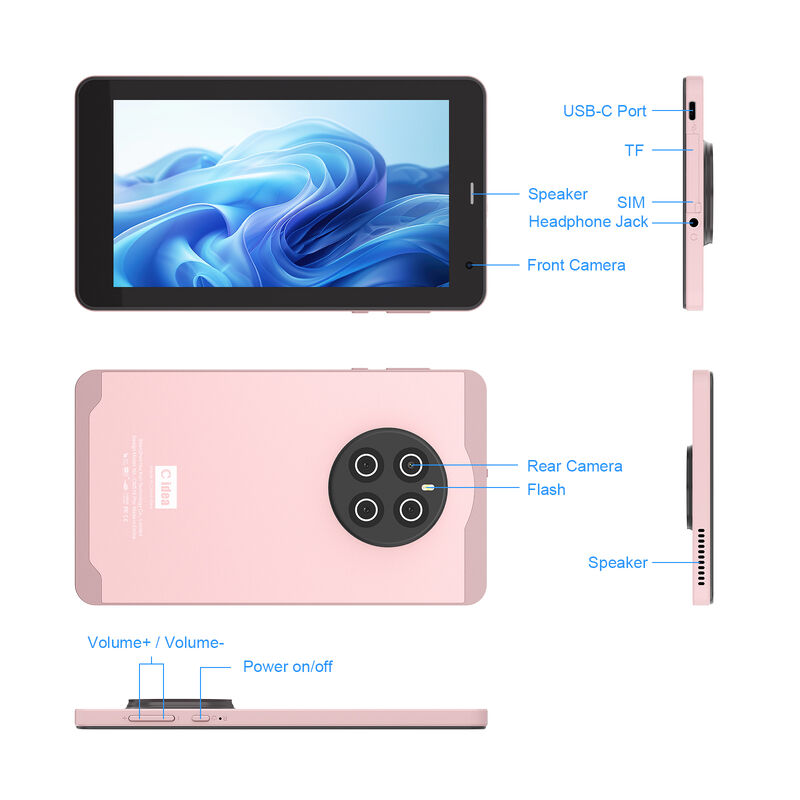 C Idea 7 ιντσών Business Tablet PC Android 13 8GB RAM 512GB ROM Wi-Fi Dual Camera Capacitive Screen CM518 Pro (ροζ)