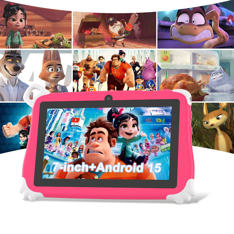 C Idea New Kids Tablet PC 7 ίντσες 8GB RAM 256GB ROM Android 16 Wi-Fi Ανθεκτικό στην πτώση Εκπαιδευτική χρήση (CM86-Pink)