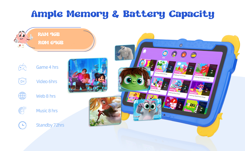 Ιδέα C 10,1 ιντσών Παιδιά Tablet PC με Κεφάλαιο Προστασία Μάτι ips HD Εικόνα Προεγκατάσταση IWAWA P1150